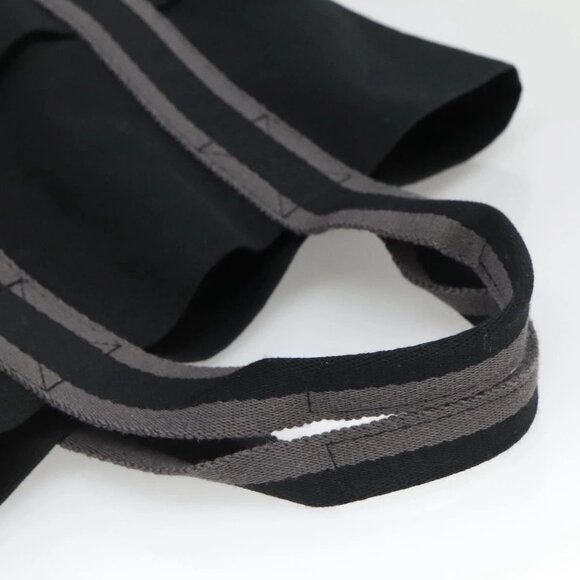 HERMES Fourre Tout Cabas Tote Bag Canvas Black Auth - Picture 8 of 16